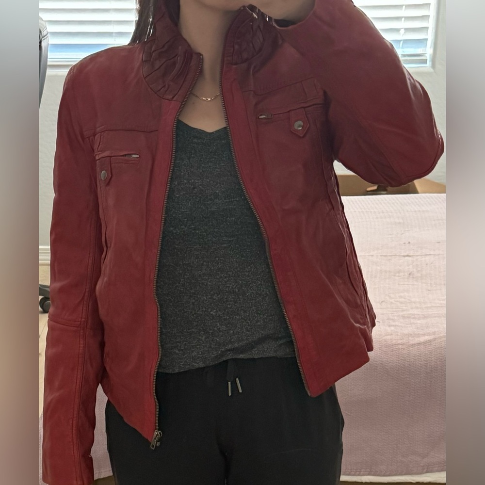Red Leather Jacket - image 6